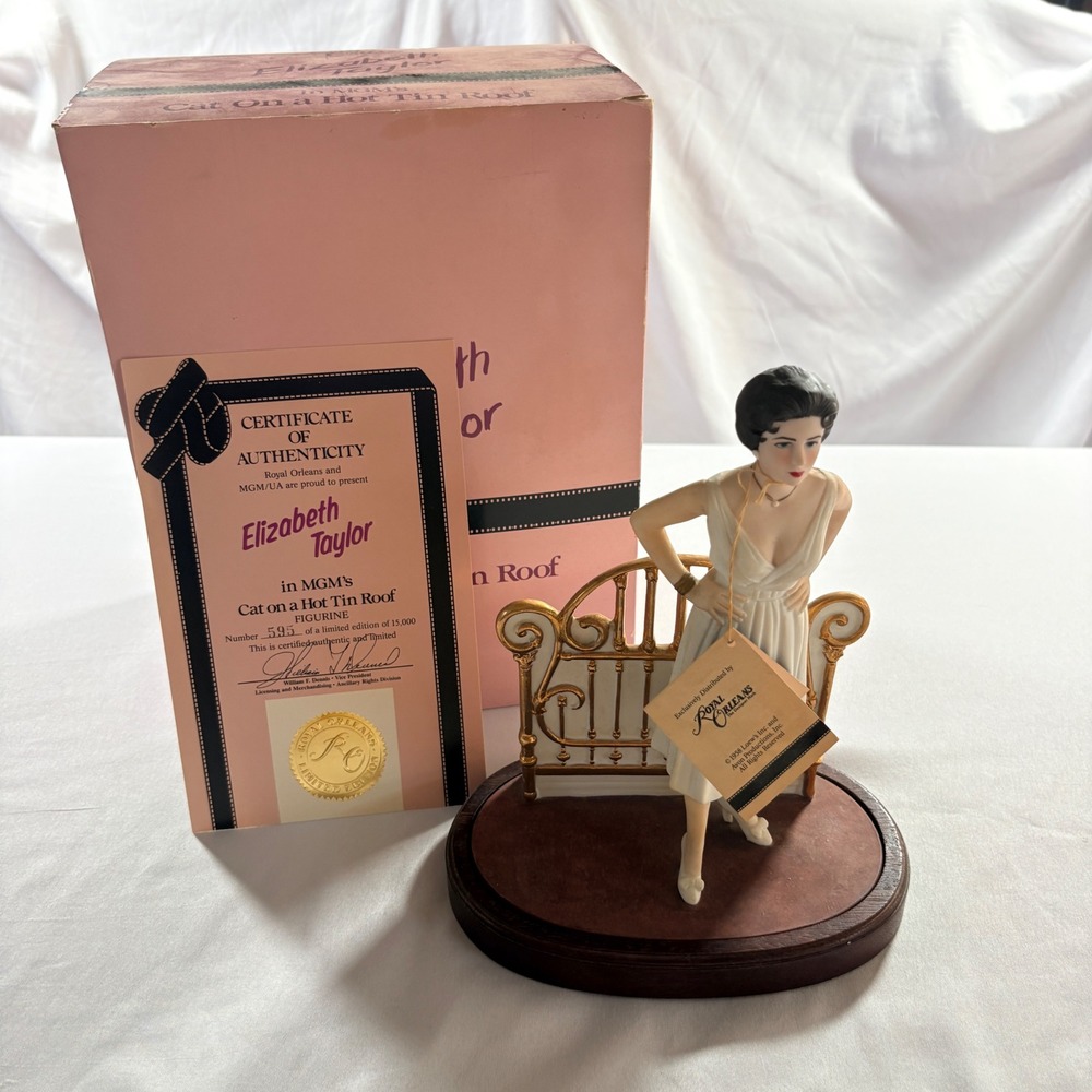 Royal Orleans Elizabeth Taylor Figurine Cat on a Hot Tin Roof Limited Edition
